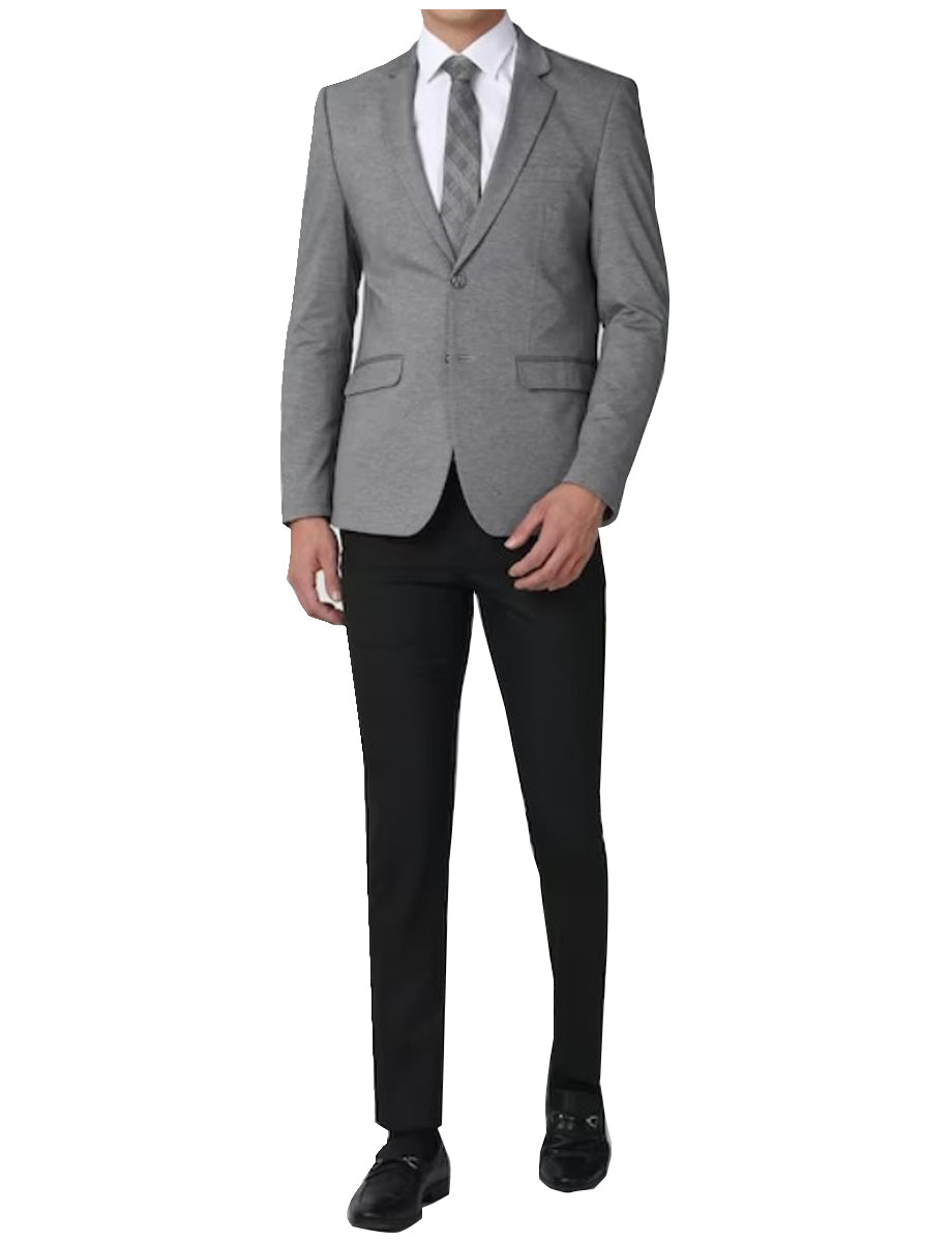 Grey Blazer & Black Trousers  Blazer outfits men, Mens outfits