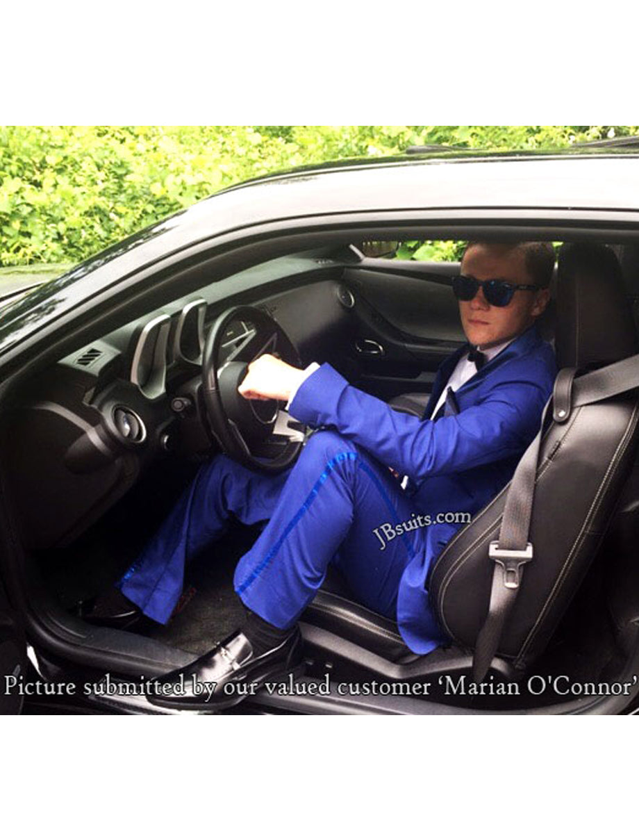 Royale Blue tuxedo for prom