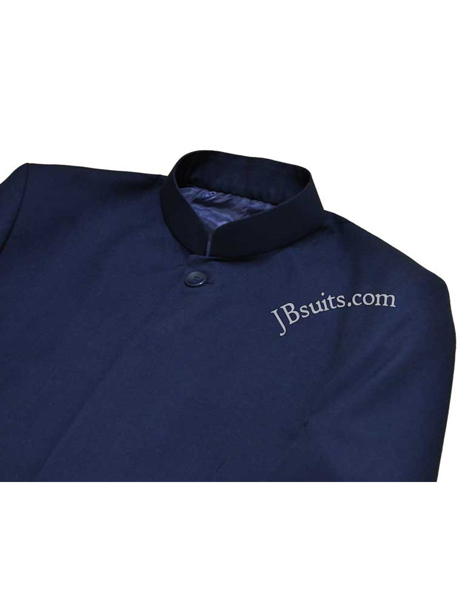 Custom Tailored Blue Nehru Jacket for Men – Perfect for Prom, Receptions, and Formal Wear