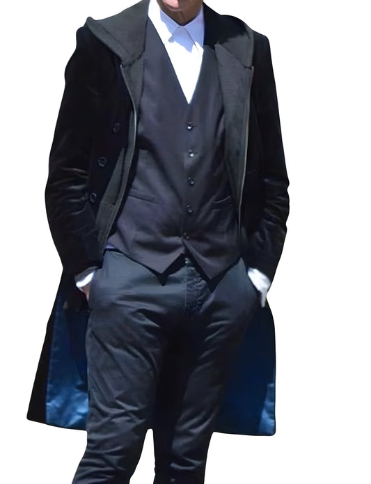12th Doctor Who Black Velvet Coat