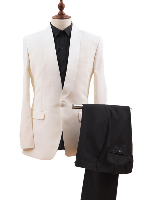 David Beckham Ivory White Tuxedo