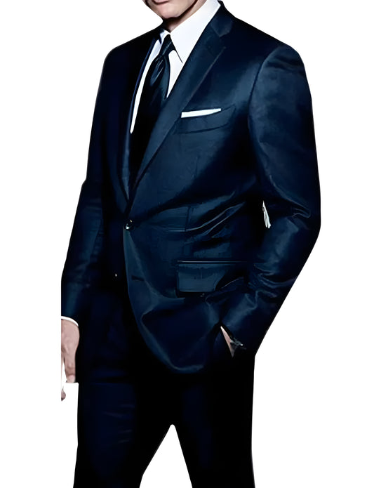 Daniel Craig Navy Sharkskin Suit