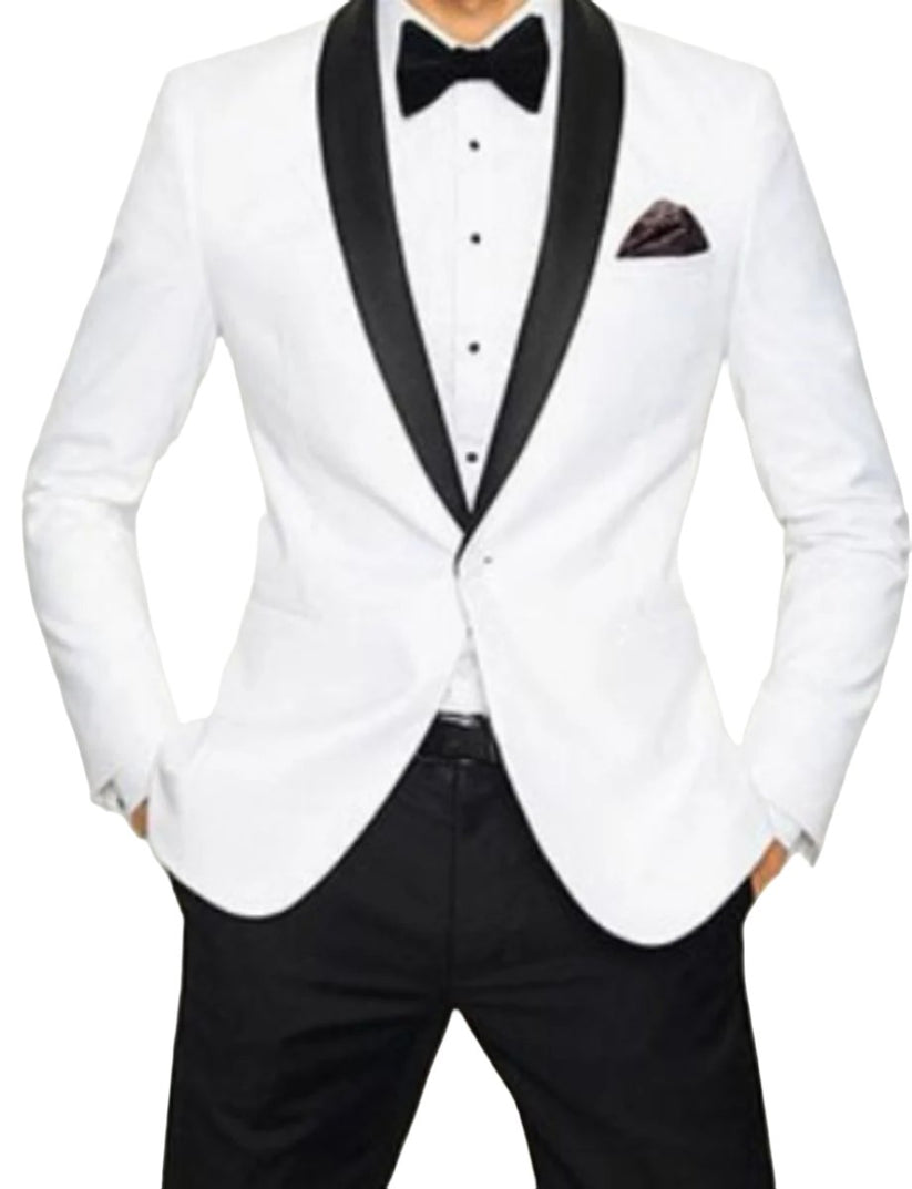 Black Tuxedo With White Trim With White Shorts