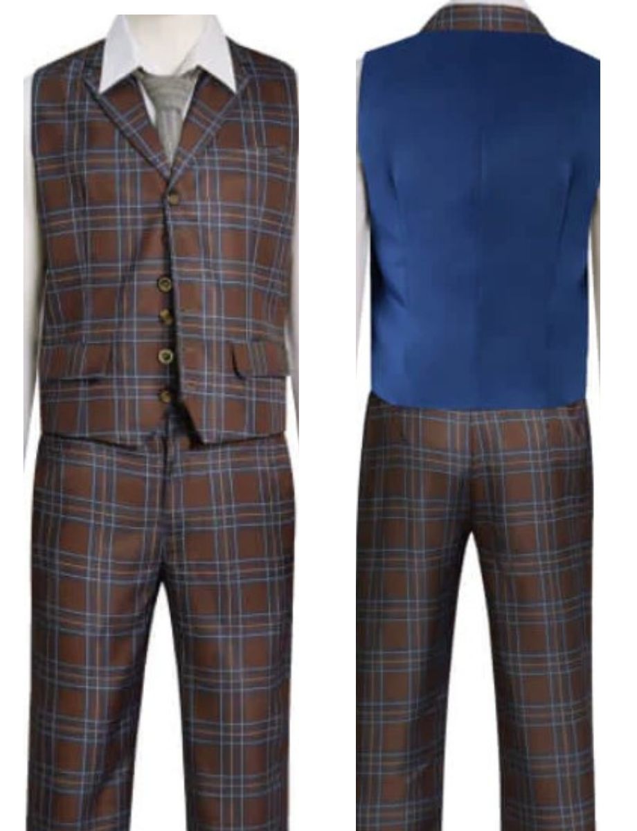 Dr. Who Brown Pinstripe Suit – JB suites