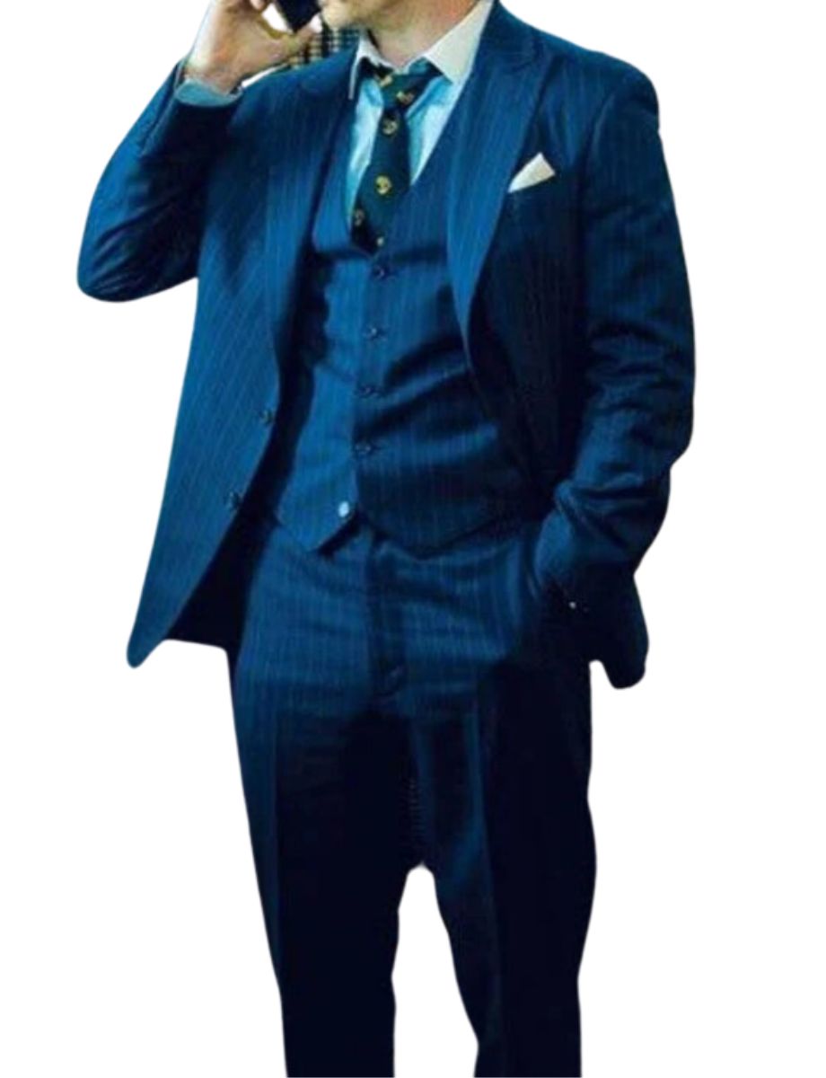 Royal Blue Slim Fit Groom Wedding Suit for Men by