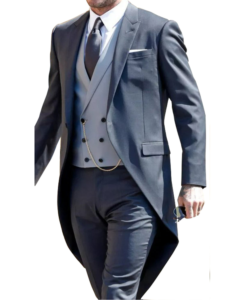 Men’s Three Piece Morning Suit – Tail Suits for Formal Wedding Prom