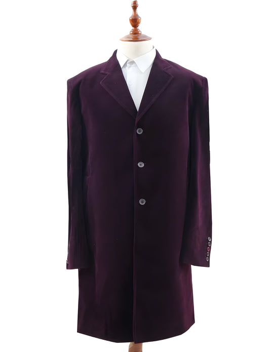 Peter Capaldi Burgundy Velvet Blazer