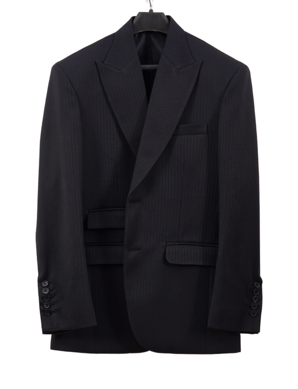 Men’s Black Pinstripe Suit Jacket – Made to Measure Blazer