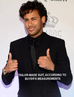 men's black suit
