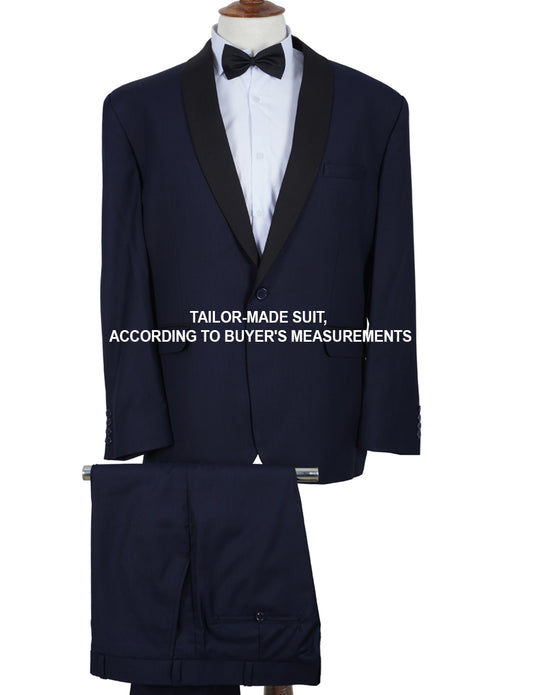 mens shawl lapel midnight blue tuxedo