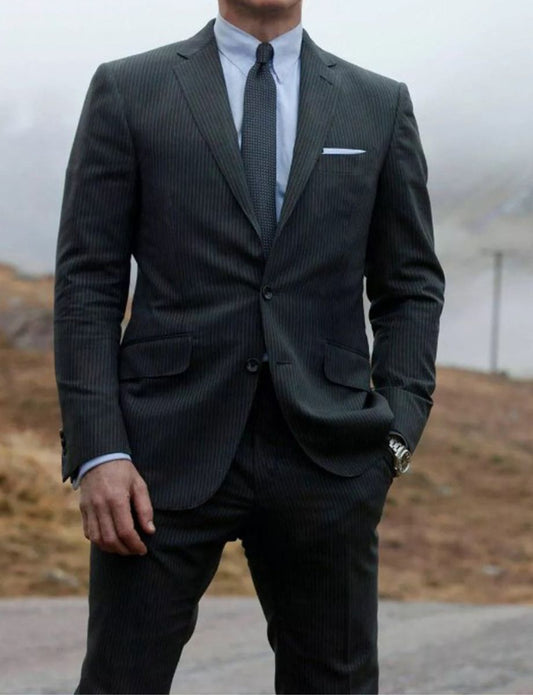 daniel craig grey pinstripe suit