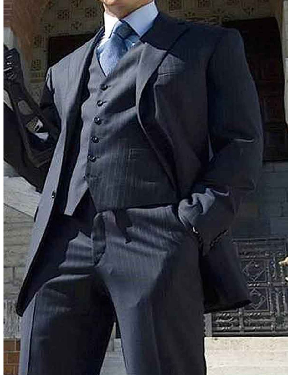daniel craig blue pinstripe suit