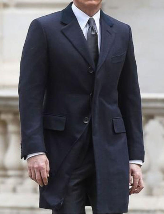 Spectre James Bond Navy Blue Crombie Coat