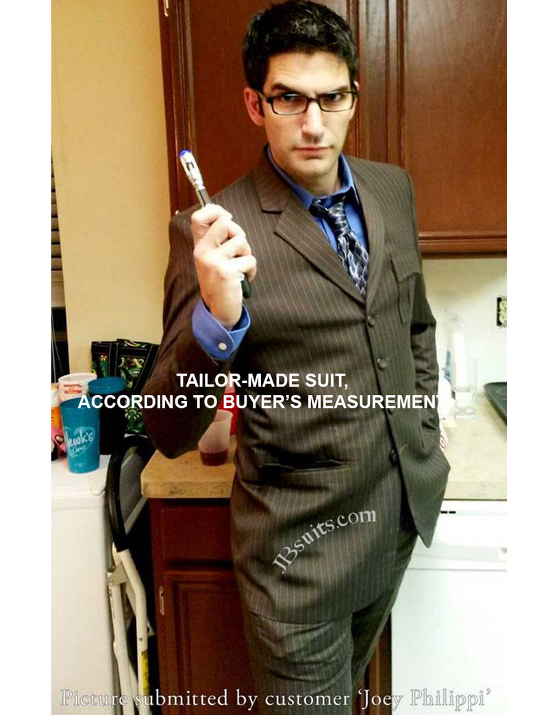 Dr. Who Brown Pinstripe Suit JB suites